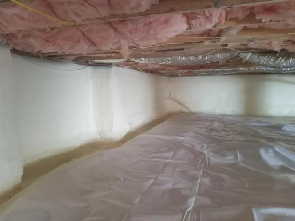 Crawl space encapsulation with closed-cell spray foam for Spray Foam Roofing in Tredyffrin